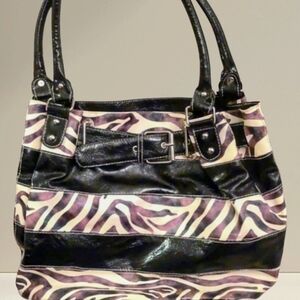 Black and White Zebra Print Handbag